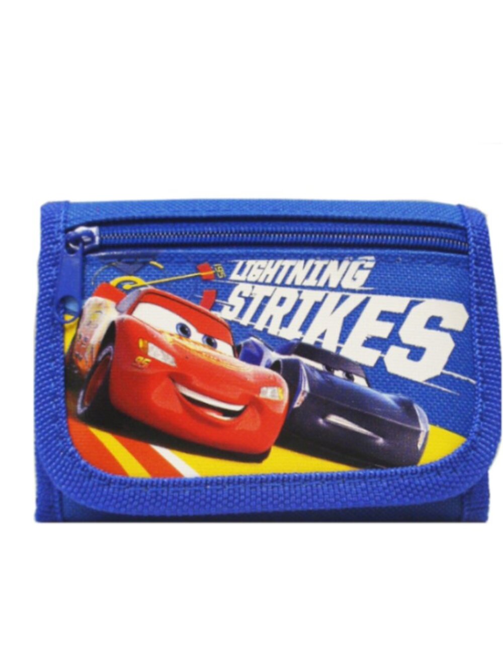 Disney Cars 3 Trifold Wallet Lightning Mcqueen Kids Boys Small Coin Pouch Blue